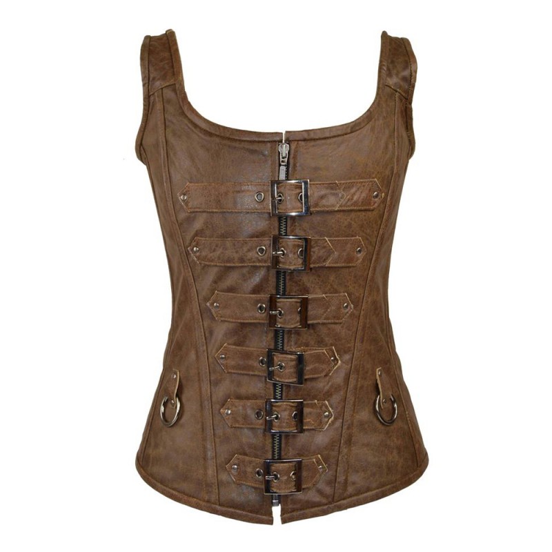 women over bust leather corset
